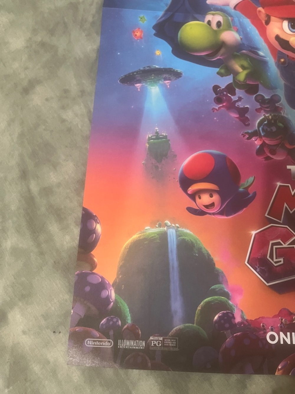 Super Mario Galaxy 18x24 Movie Poster ORIGIN Fold-Up (2-Sided) Nin ten do NEW - Picture 7 of 11